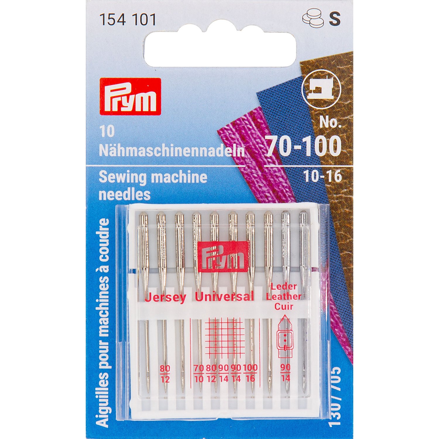 Prym Nähmaschinennadeln, Mischpack, Stärke: 70–100, Inhalt: 10 Stück