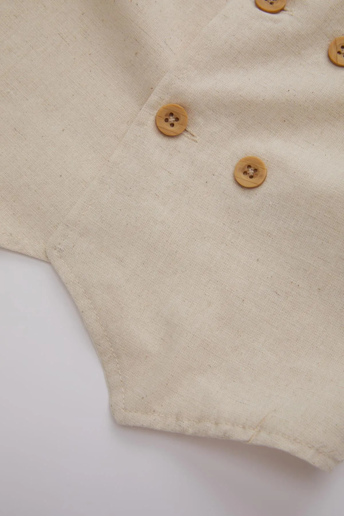 DeFacto  Baby Jungen Langarm Druckknopf Body Weste Hose Leinen 3-teiliges Set B9507A524SM
