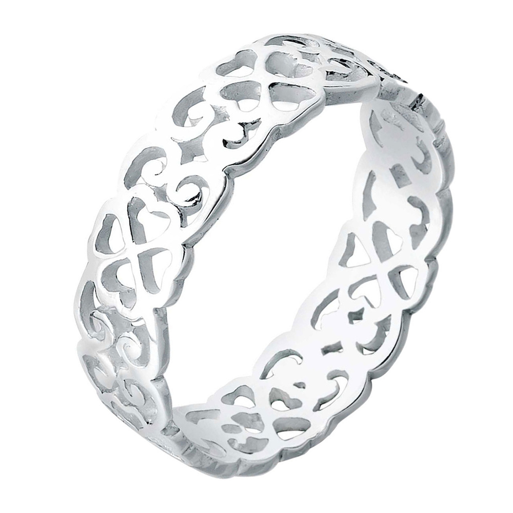 Elli Elli Bague Herz Kleeblatt Ornament Cut Out 925 Silber Bague