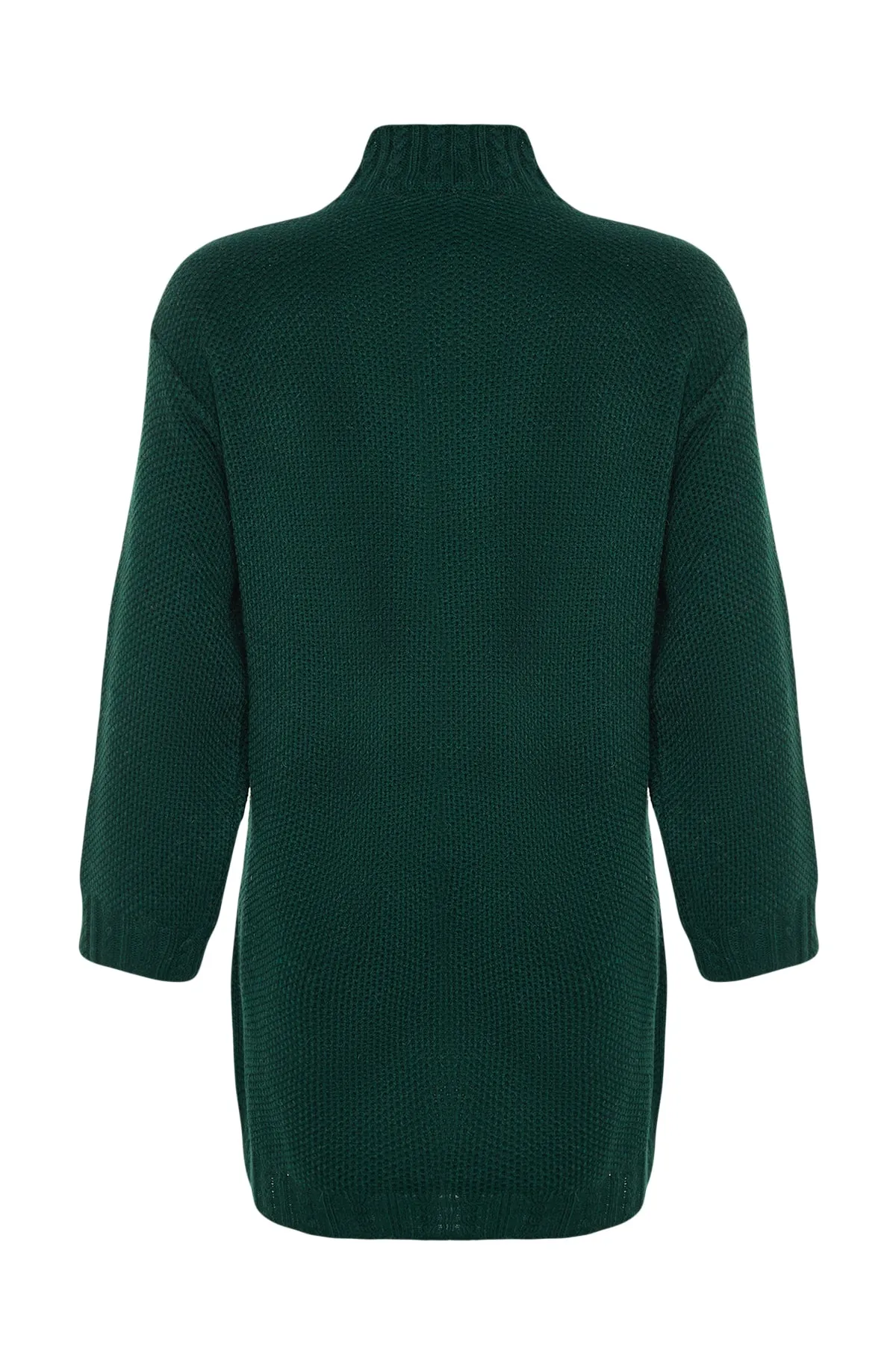Trendyol Modest  Dunkelgrüner Strickpullover mit Strickmuster TCTAW24AK00056