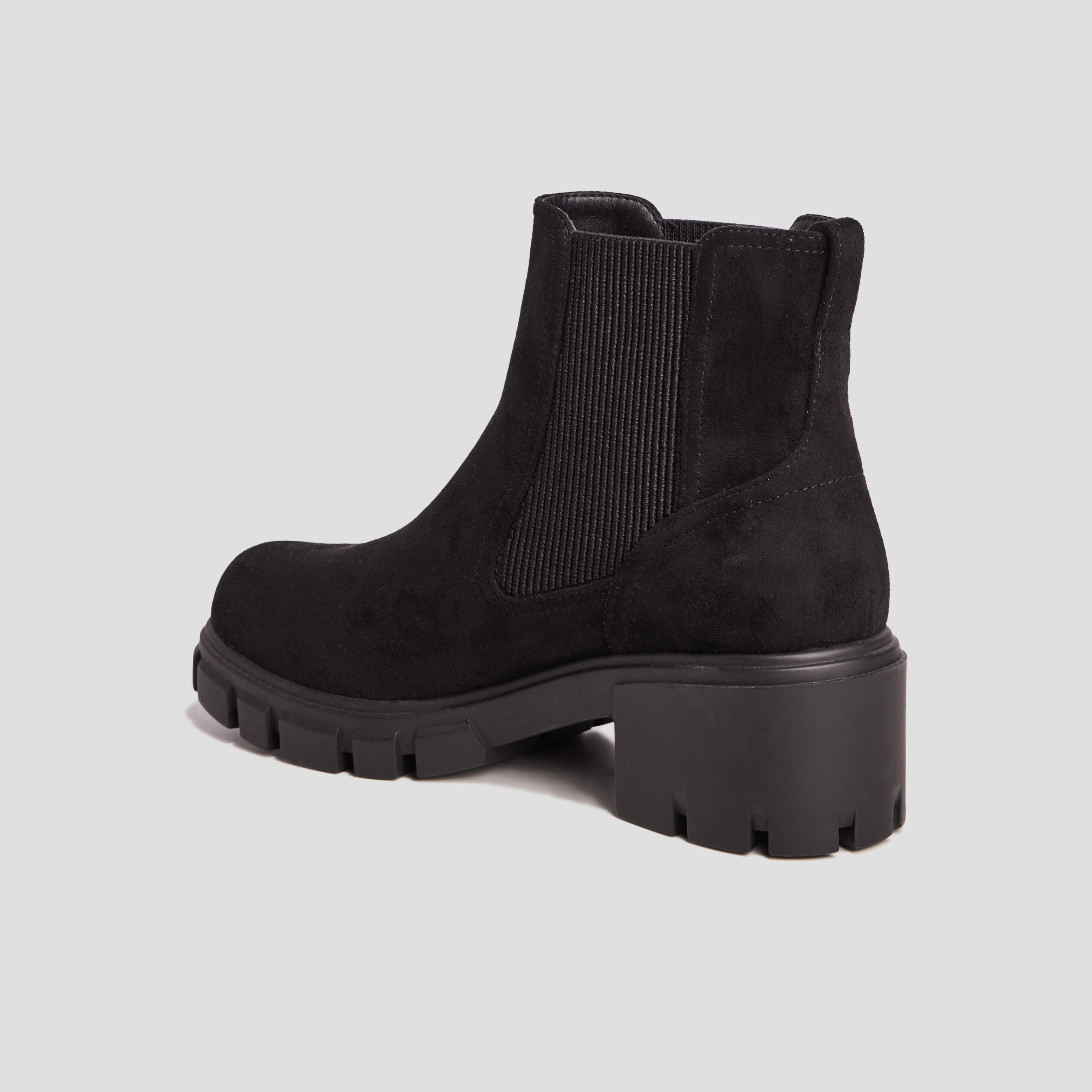 Bottines chelsea crantées noir femme | La Halle