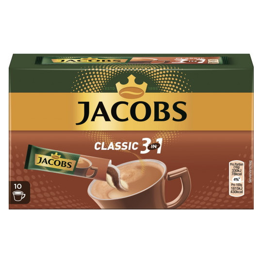 Jacobs Classic 3in1 Sticks 10x 18G