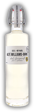 Birkenhof Alte Williamsbirne 0,5 Liter Birkenhof Alte Williamsbirne 0,5 Liter Harmonisches Destillat, in Cognacfässern gereift. 0,5	 Liter - Vol 40%