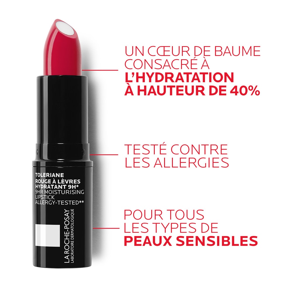 La Roche-Posay Toleriane Rouge à Lèvres Hydratant 185 Orange Laser Rouge à Lèvres Hydratant Rose Lèvres Sèches et Sensibles