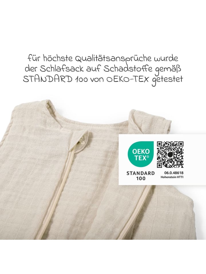 Makian Musselin-Schlafsack - Beige - Gr. 60 cm in beige günstig kaufen