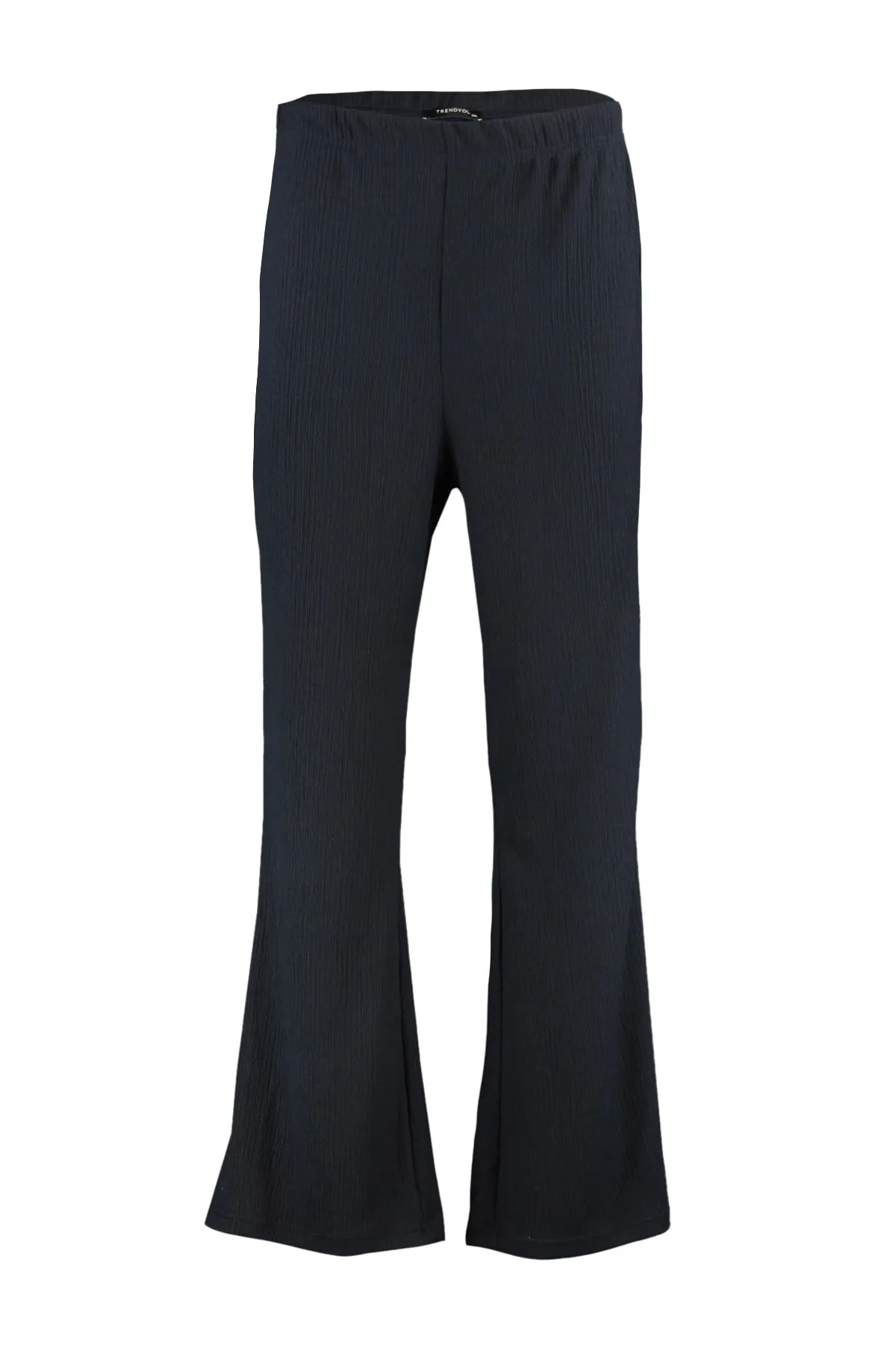 Trendyol Curve  Marineblaue Strickhose mit hohem Bund und spanischen Beinen TBSSS22PL0416