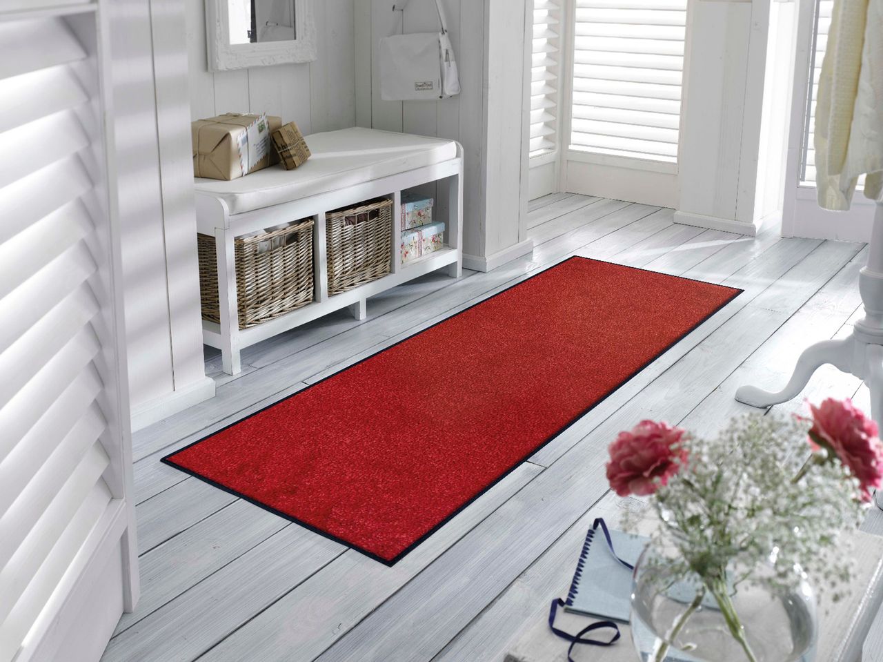 Fuma Rutschfeste Fußmatte Regal Red 180 x 60 cm