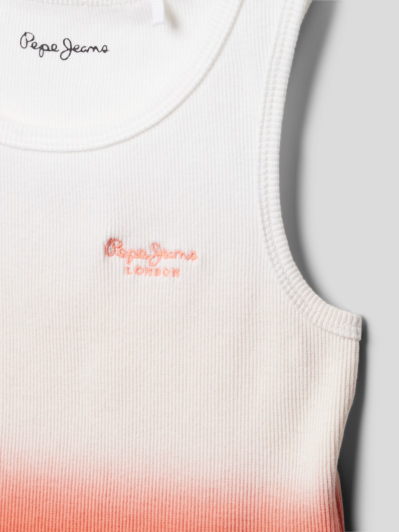 Tanktop mit Label-Stitching Modell 'GARNIER' in apricot
