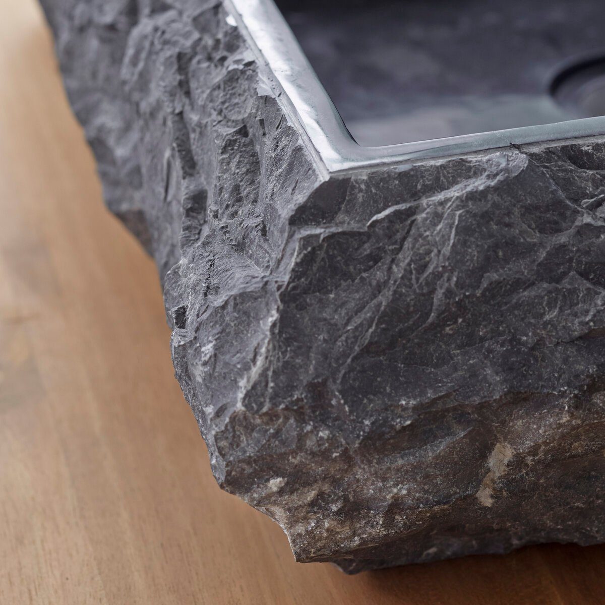 Tikamoon Waschbecken Waschbecken aus Marmor black