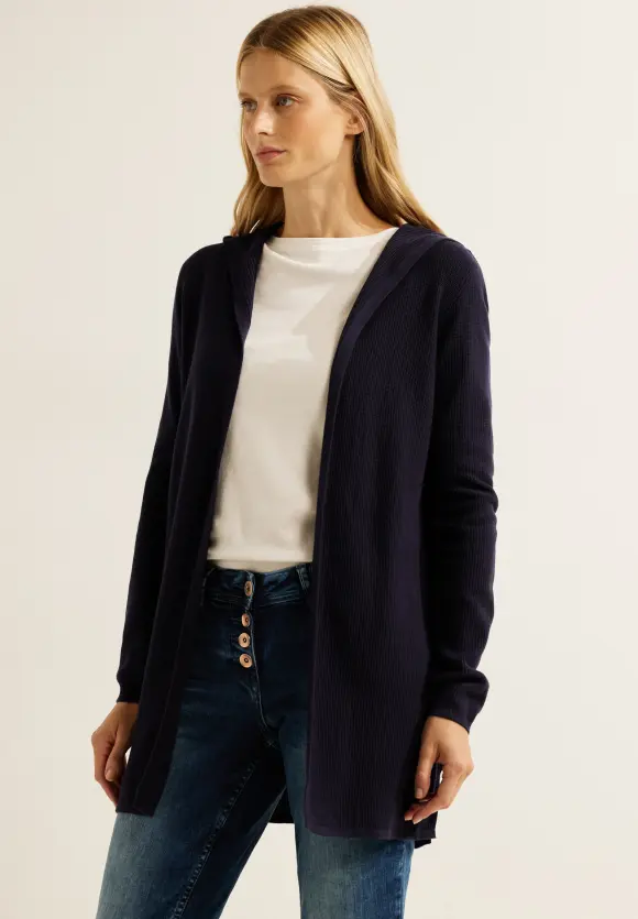 CECIL Lange Kapuzenstrickjacke