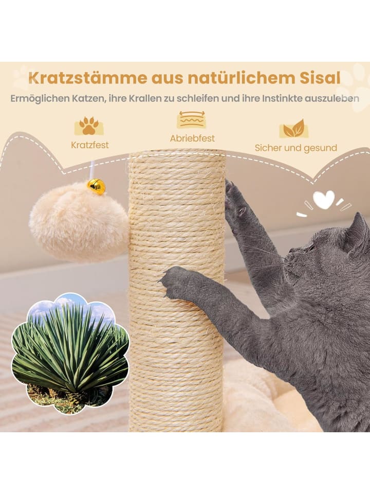 COSTWAY Kratzbaum Klein 40x30x72cm in Beige günstig kaufen onesize
