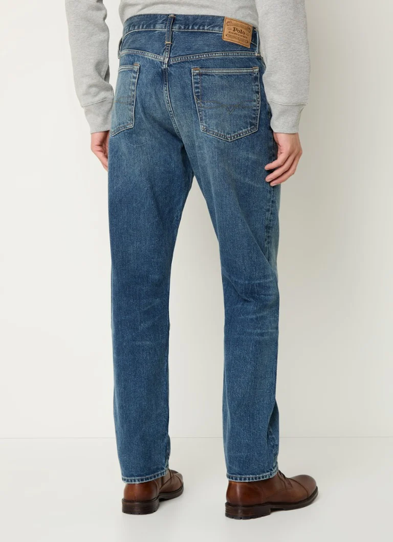 Jeansy Ralph Lauren Heritage z prostą nogawką, średnie wyblaknięcie