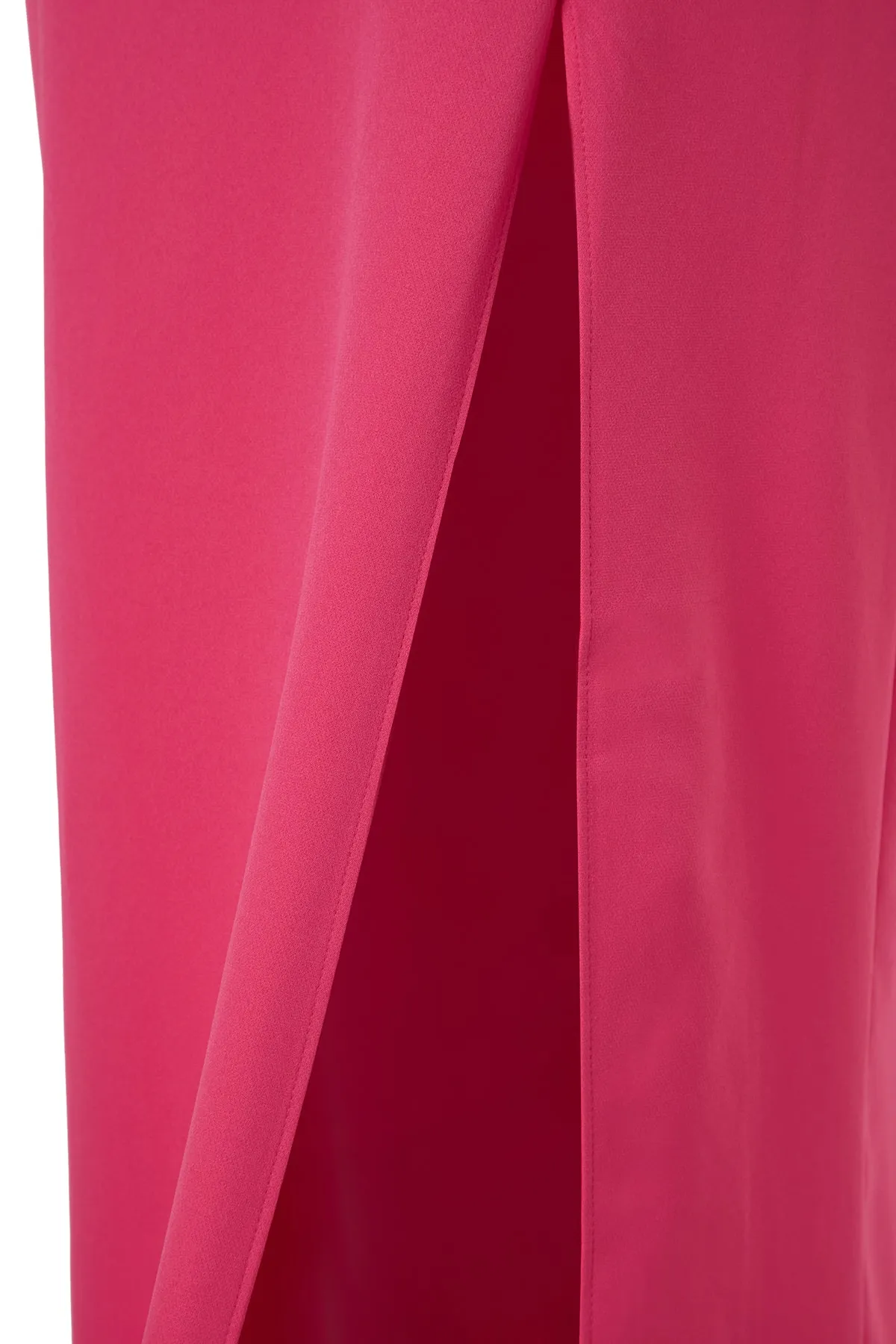 Trendyol Collection  Fuchsiafarbenes, figurbetontes, langes Abendkleid aus Webstoff TPRSS23AE00133
