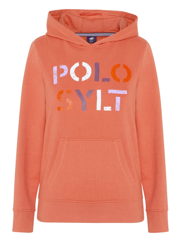 Polo Sylt Kapuzenpullover in Orange günstig kaufen