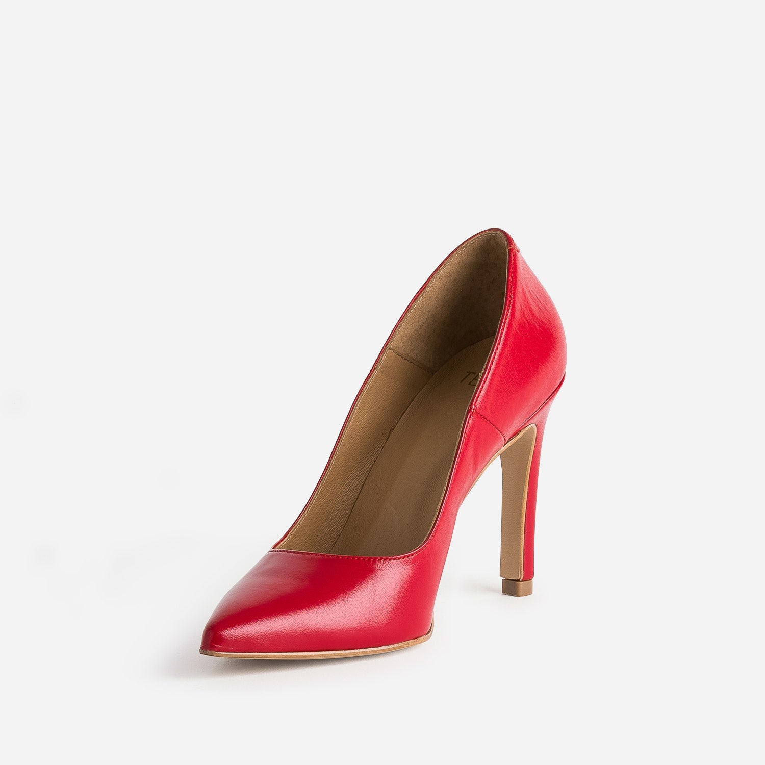 Stiletto TEXTO rouge foncé en cuir
