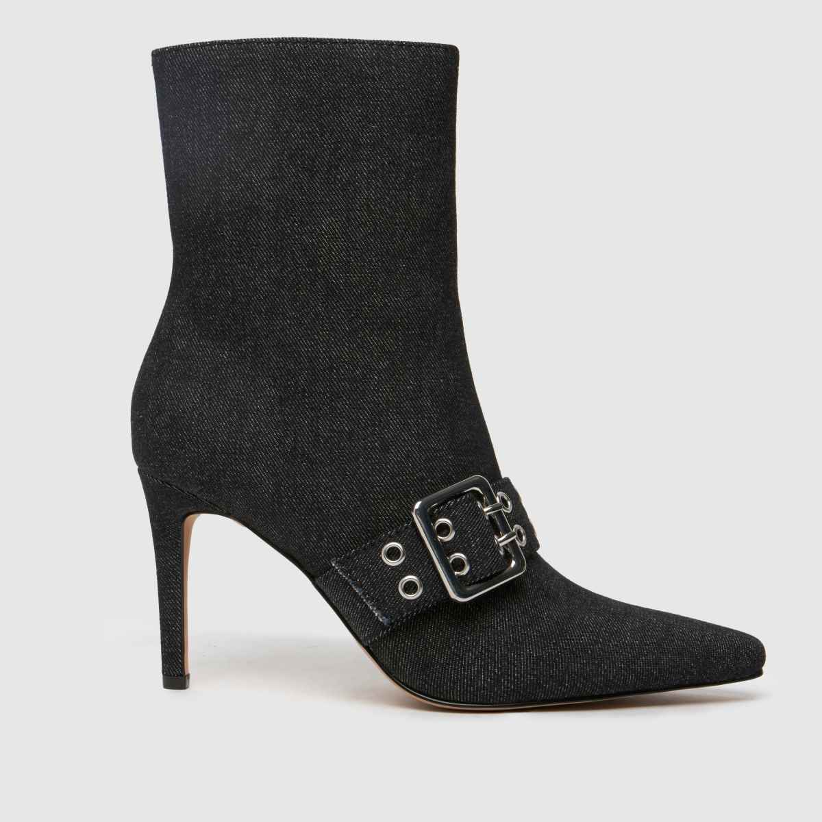 Schuh – Brogan – Svarta, pointiga stövlar med hög midja