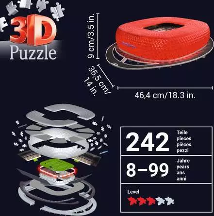 Ravensburger Allianz Arena bei Nacht