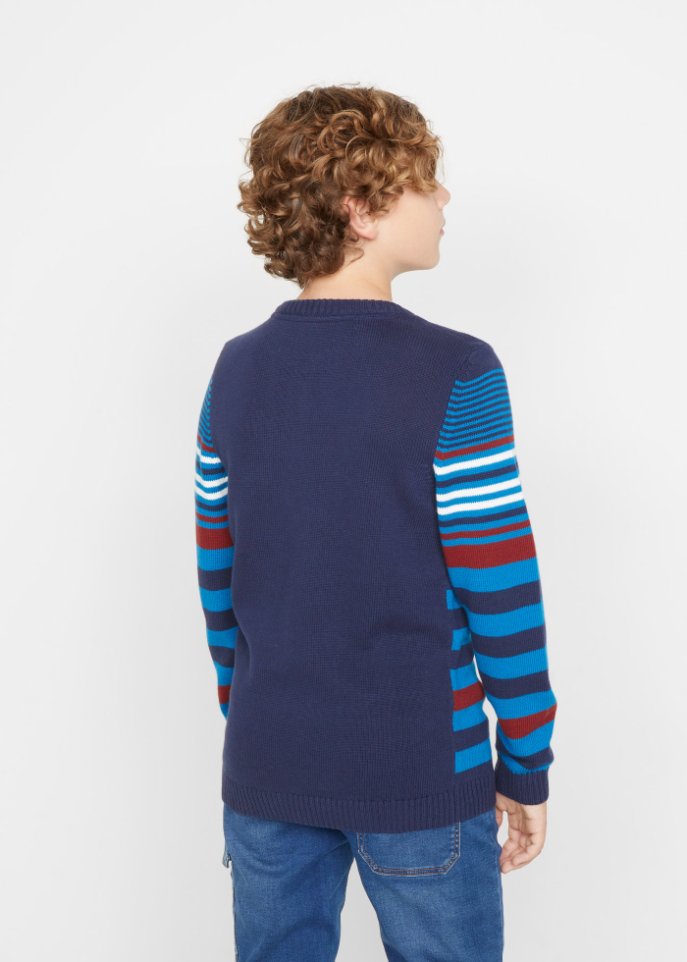 Jungen Pullover mit Streifen