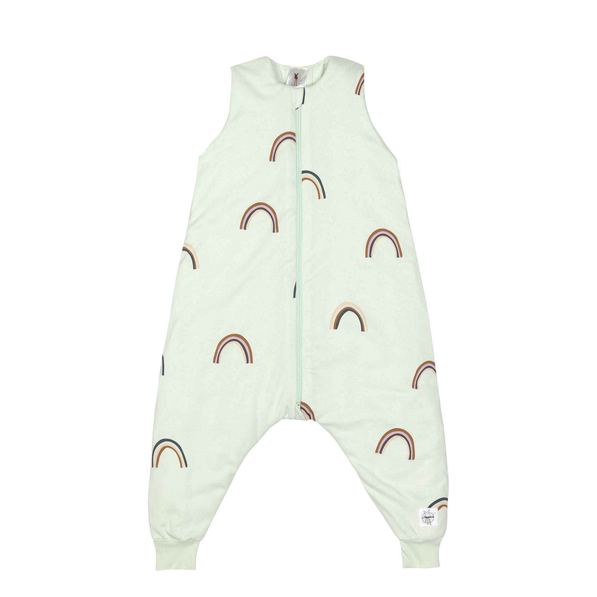 Kinder Schlafoverall 2,5 TOG - Regenbogen, Mint
