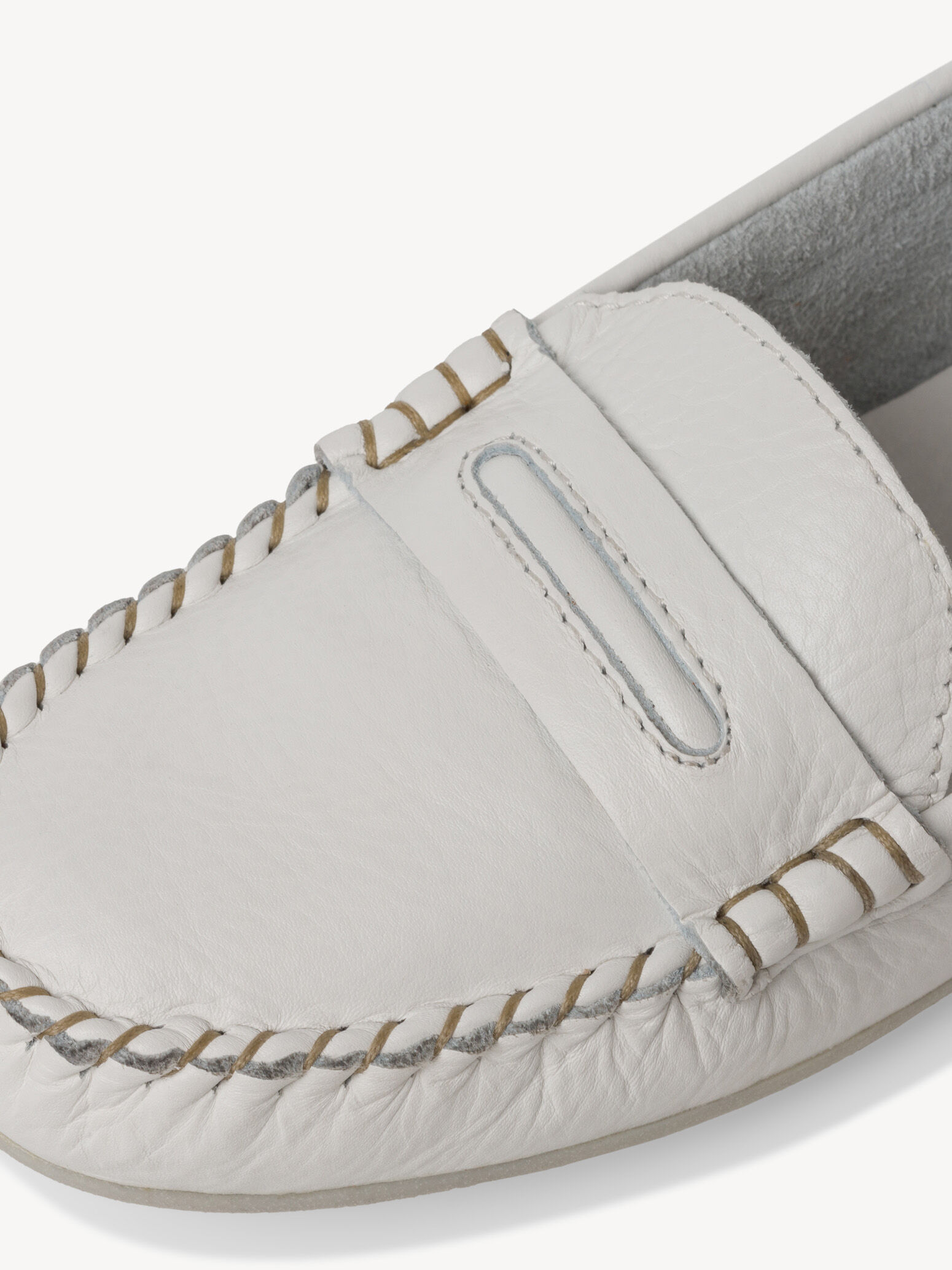 Mocassin en cuir - blanc