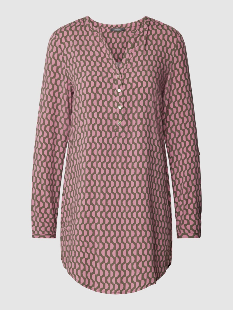 Bluse aus Viskose mit Allover-Print in schilf