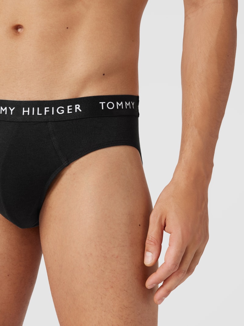 Slip mit Logo-Bund im 3er-Pack in schwarz
