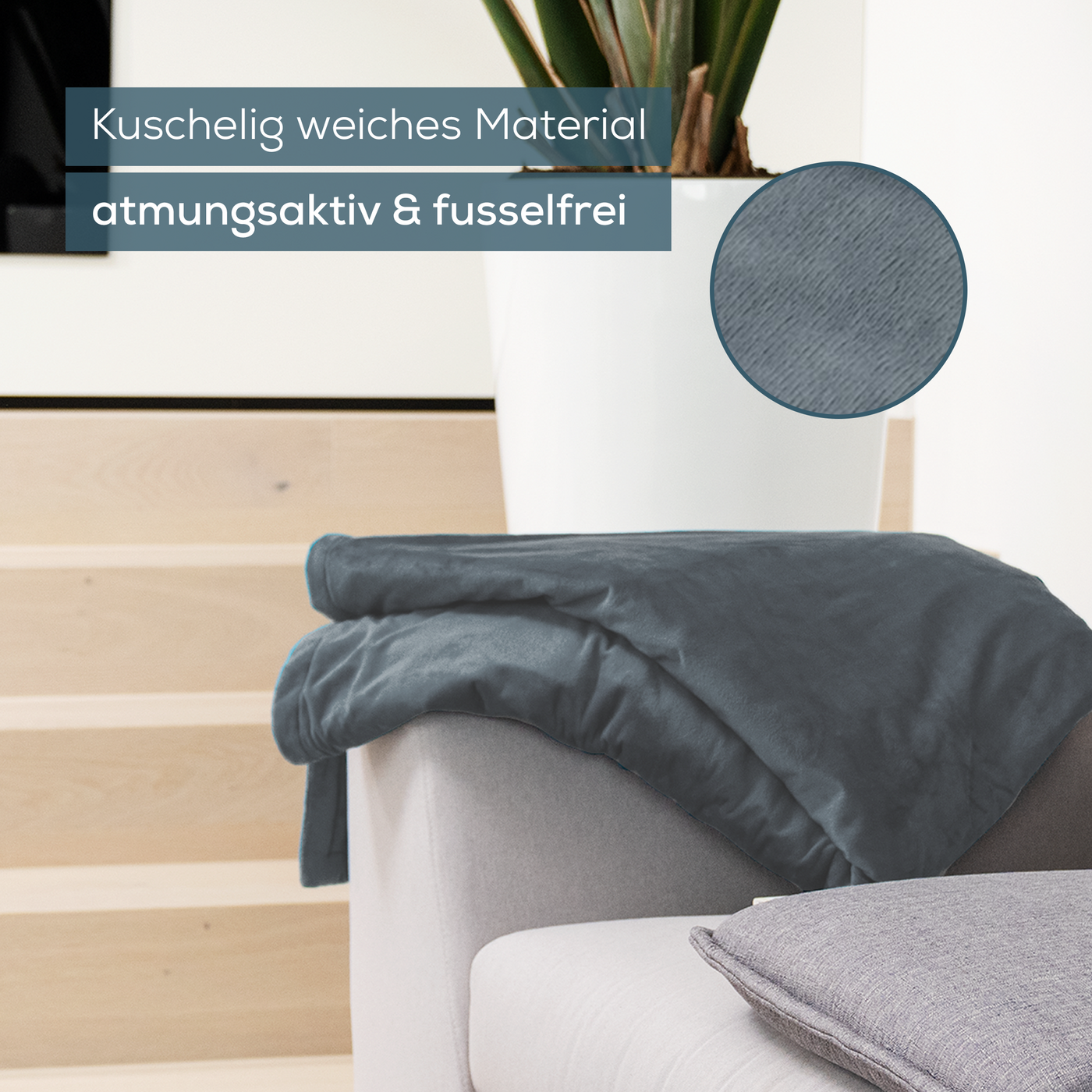 Beurer Wärmezudecke HD 75 Cosy Dark Grey-Atmungsaktive Heizdecke in trendigem Grau mit anschmiegsamer Flauschfaser