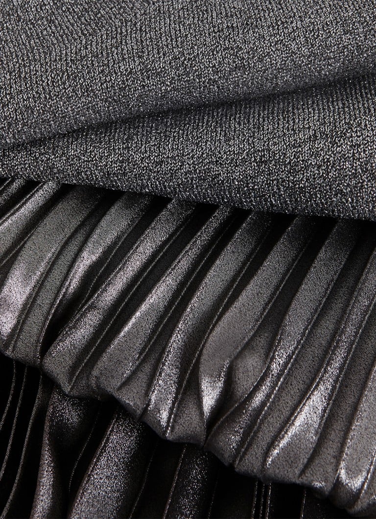 Phase Eight Jayla midi dress with pleated and metallic finish