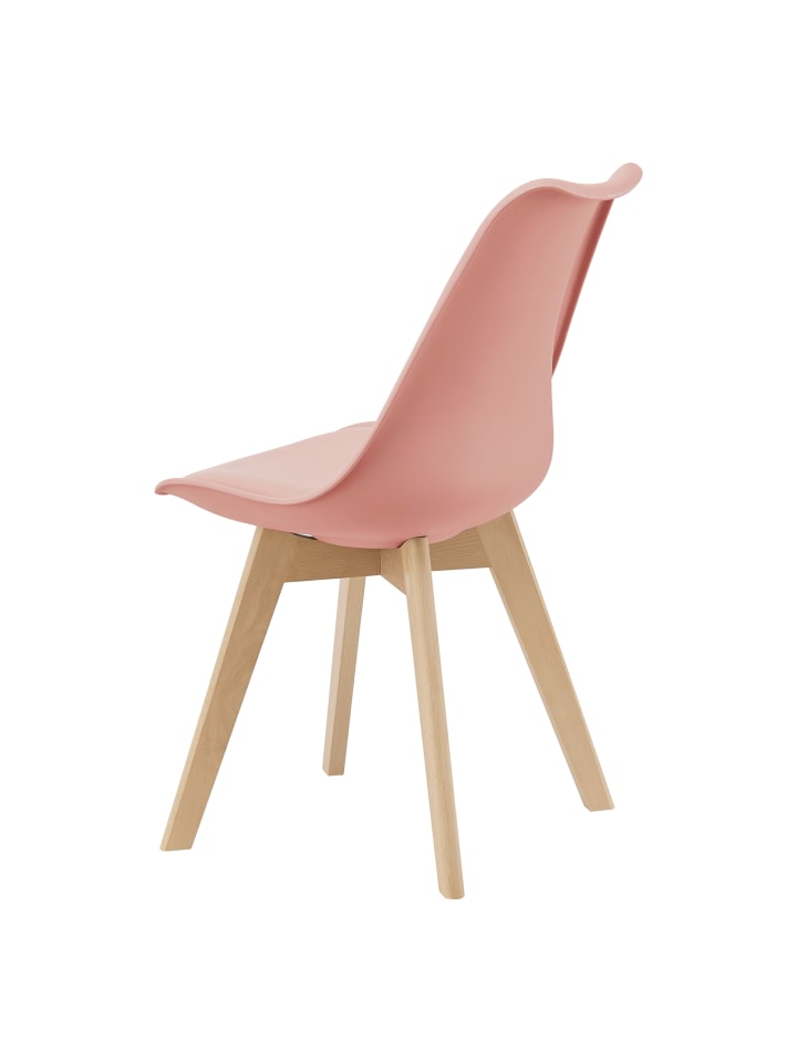 en.casa 2er-Set Esszimmerstuhl Fläten in Rosa (H)81cm (B)49cm (T)57cm günstig kaufen onesize