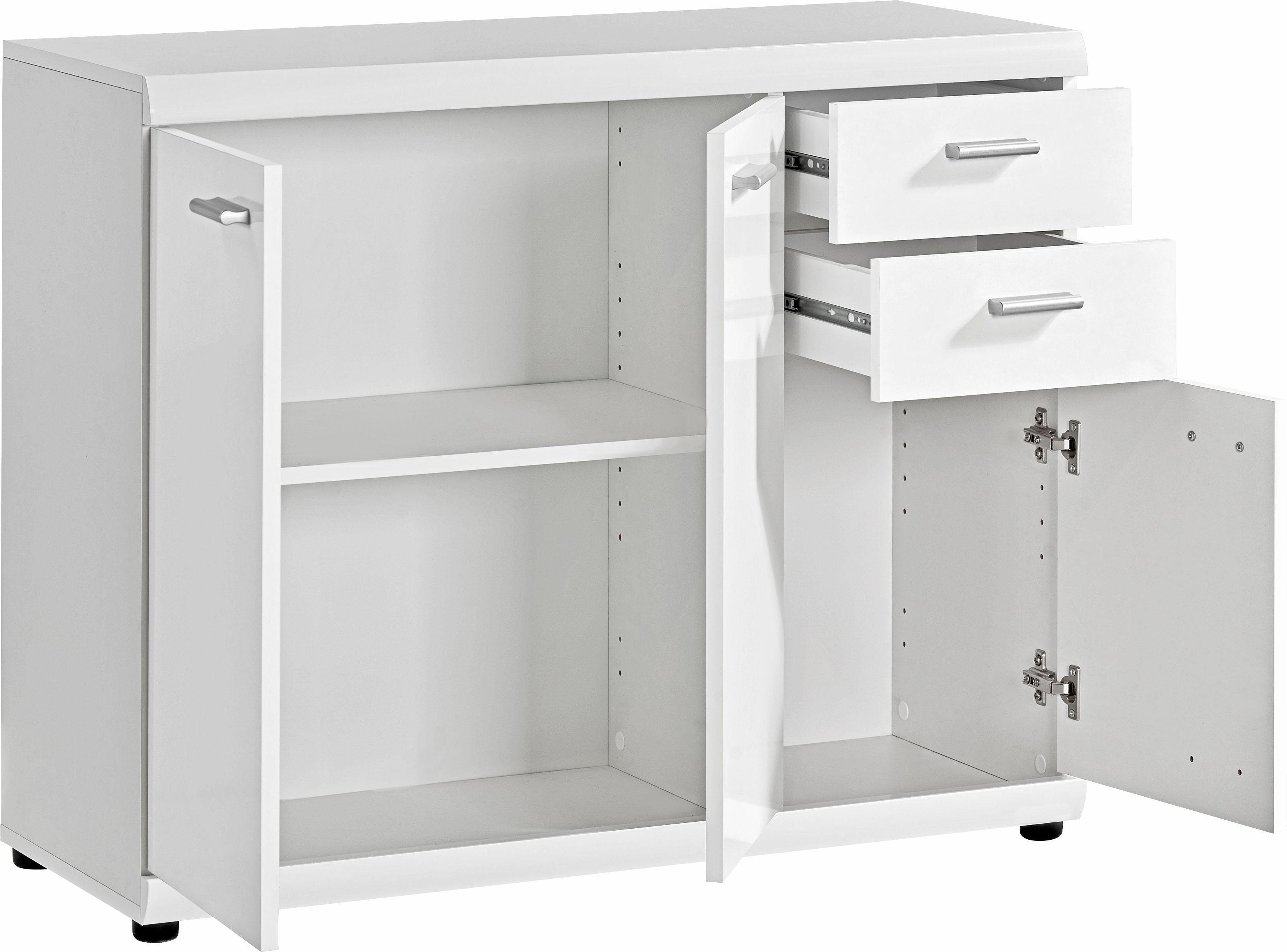 Procontour Sideboard Sun, Breite 90 cm mit 3 Türen und 2 Schubkästen