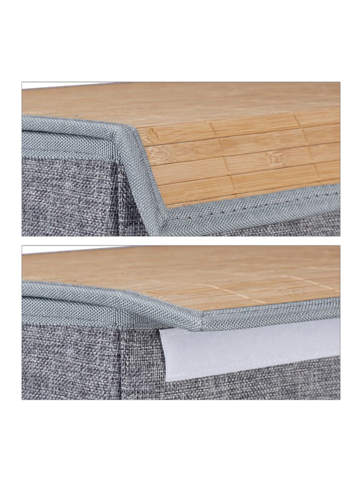 relaxdays Wäschekorb in Grau - (B)40 x (H)60 x (T)30 cm günstig kaufen onesize