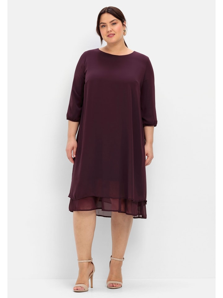 sheego Kleid in burgund günstig kaufen