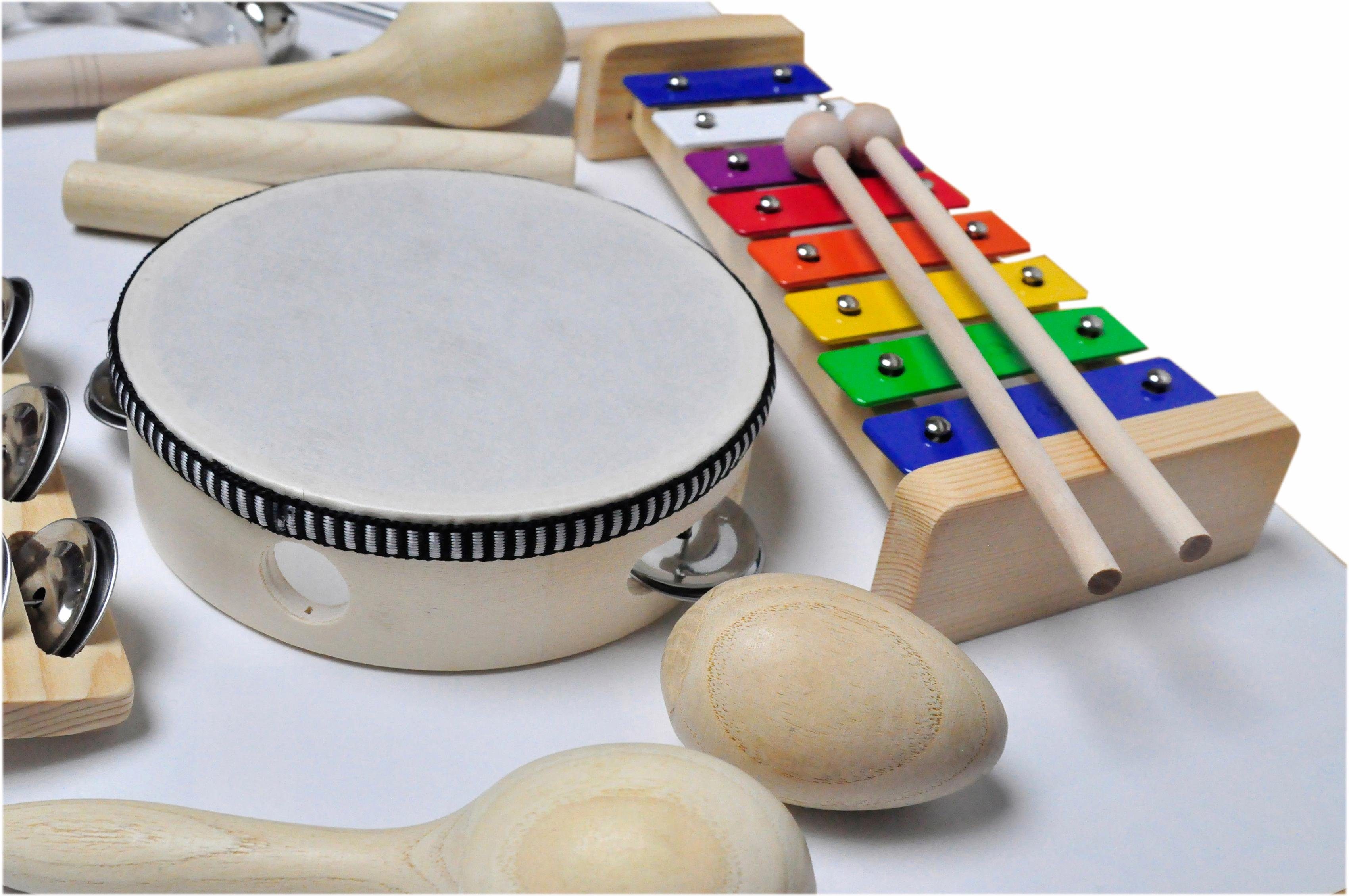 Clifton Trommel 9 teiliges Kinder Percussion Set mit CD,Set, 9-St.