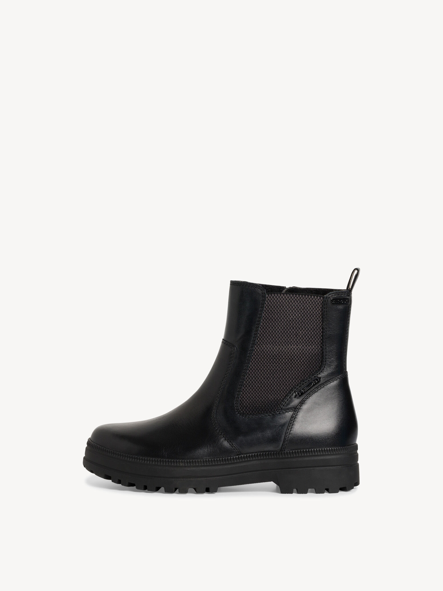 Bottine en cuir - noir