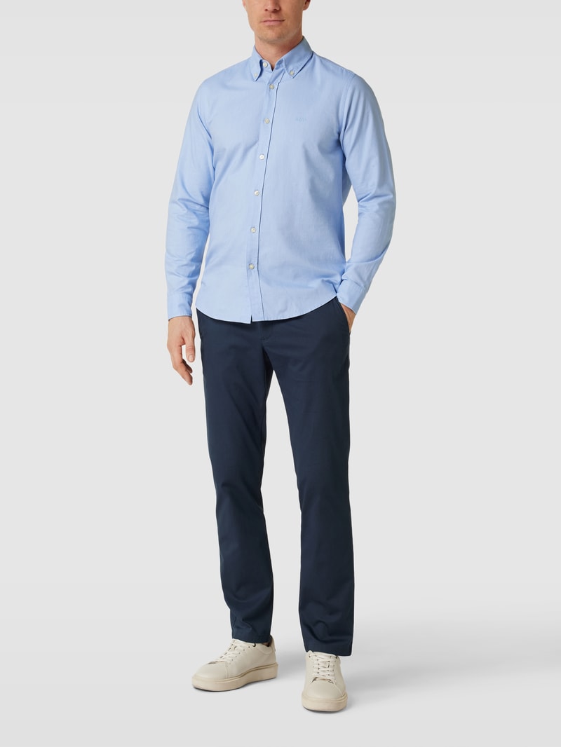 Regular Fit Freizeithemd mit Button-Down-Kragen Modell 'Rickert' in hellblau