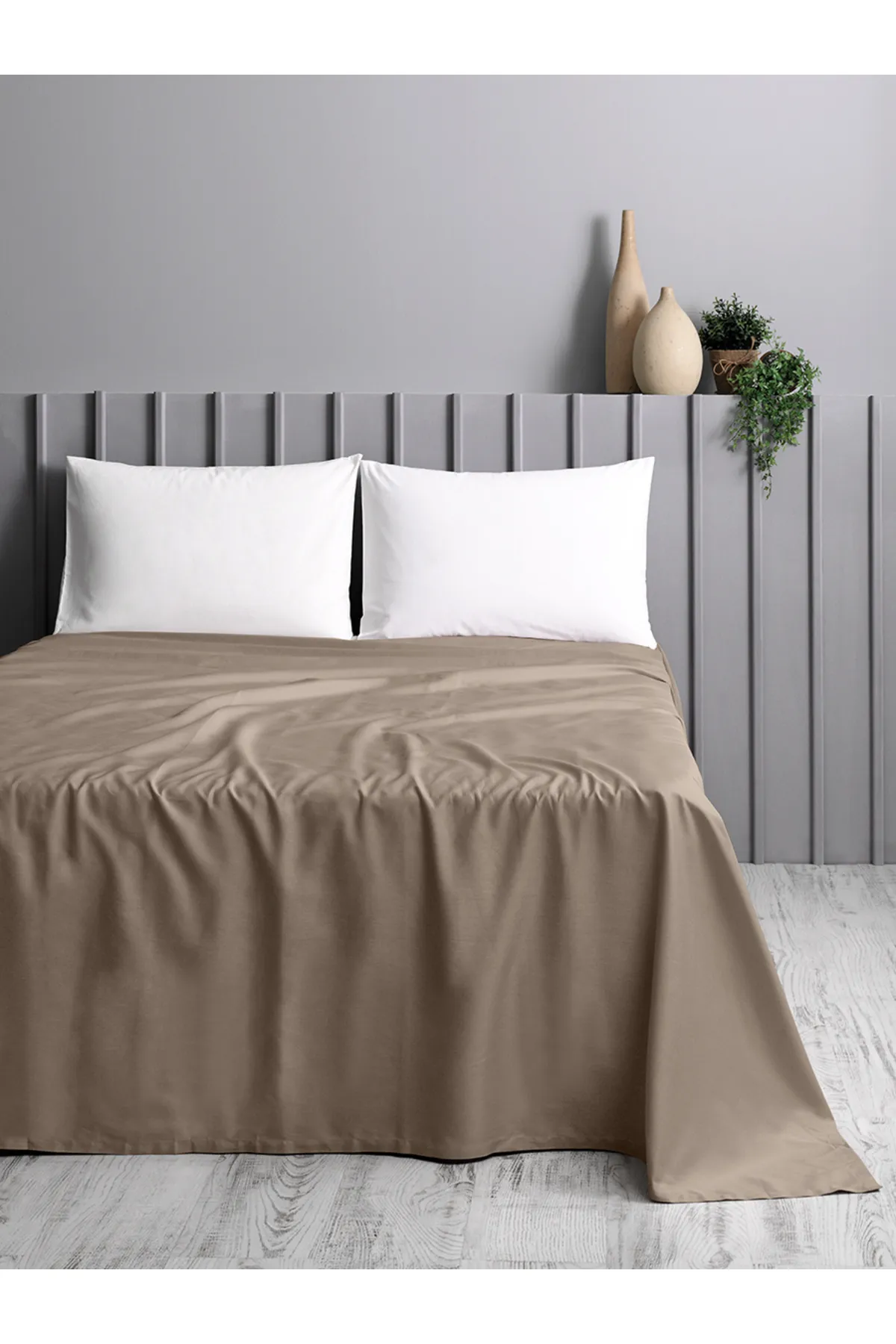 Karna Home  Klassisches Doppel-Bettbezug-Set aus Baumwollsatin