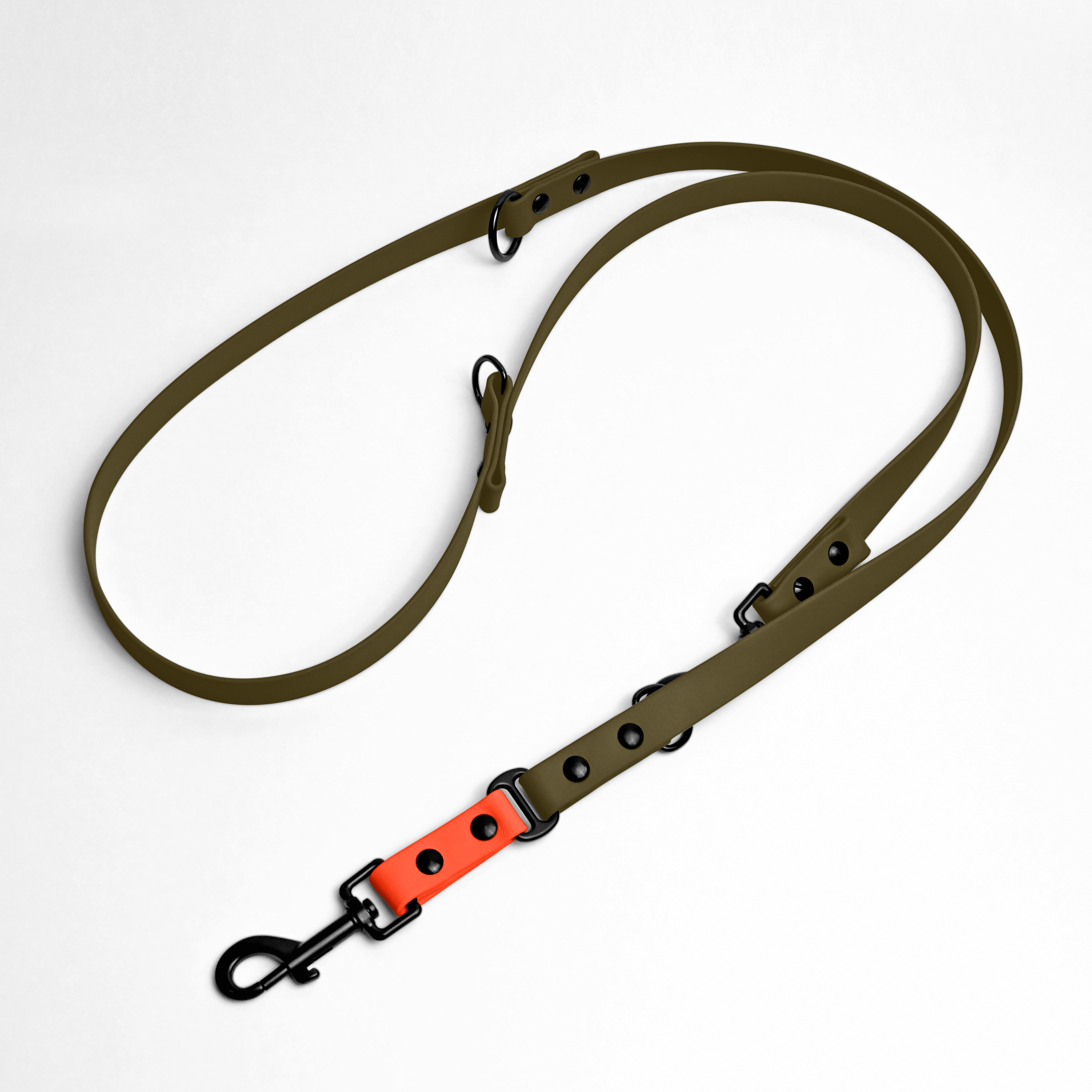 THE DOG IDEA Hundeleinen THE DOG IDEA Biothane Hundeleine Khaki neon orange