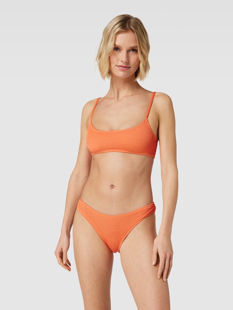 Bikini-Oberteil mit Strukturmuster Modell 'Audny Ezra' in koralle
