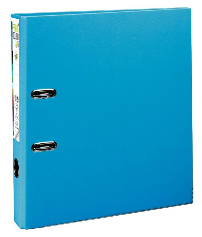 Exacompta Prem Touch Ordner DIN A4 50 mm Hellblau 2 Ringe 53102E Pappkarton, PP (Polypropylen) Hochformat 10 Stück
