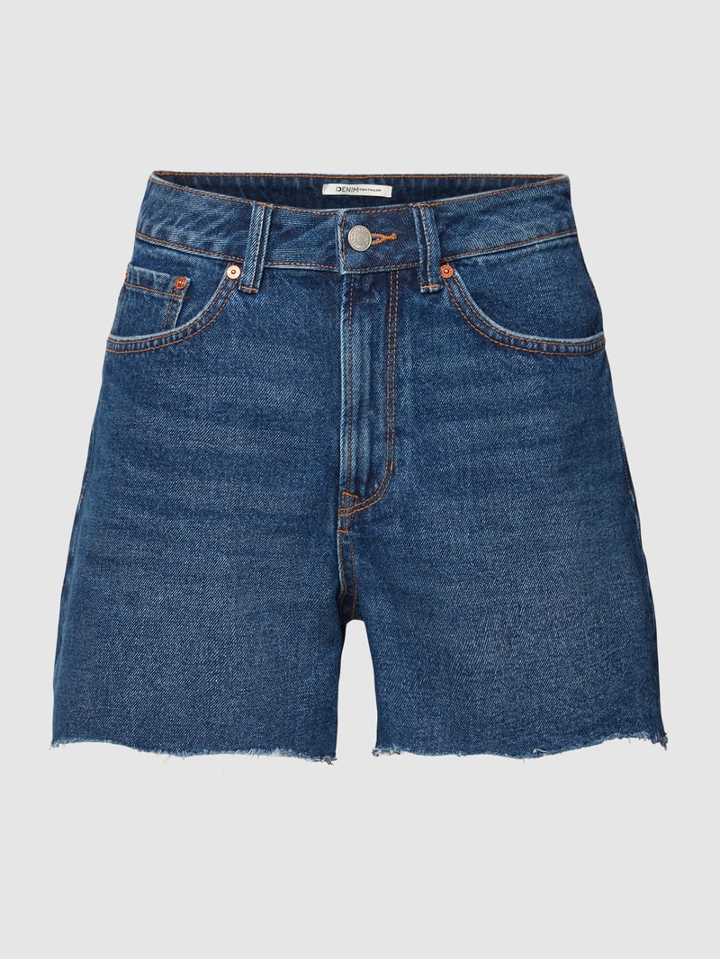 Mom Fit Jeansshorts im 5-Pocket-Design in dunkelblau