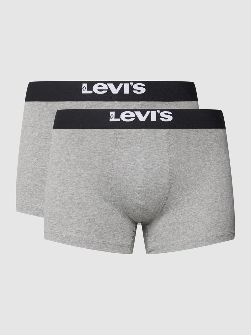 Trunks mit elastischem Logo-Bund Modell 'SOLID BASIC TRUNK' in mittelgrau