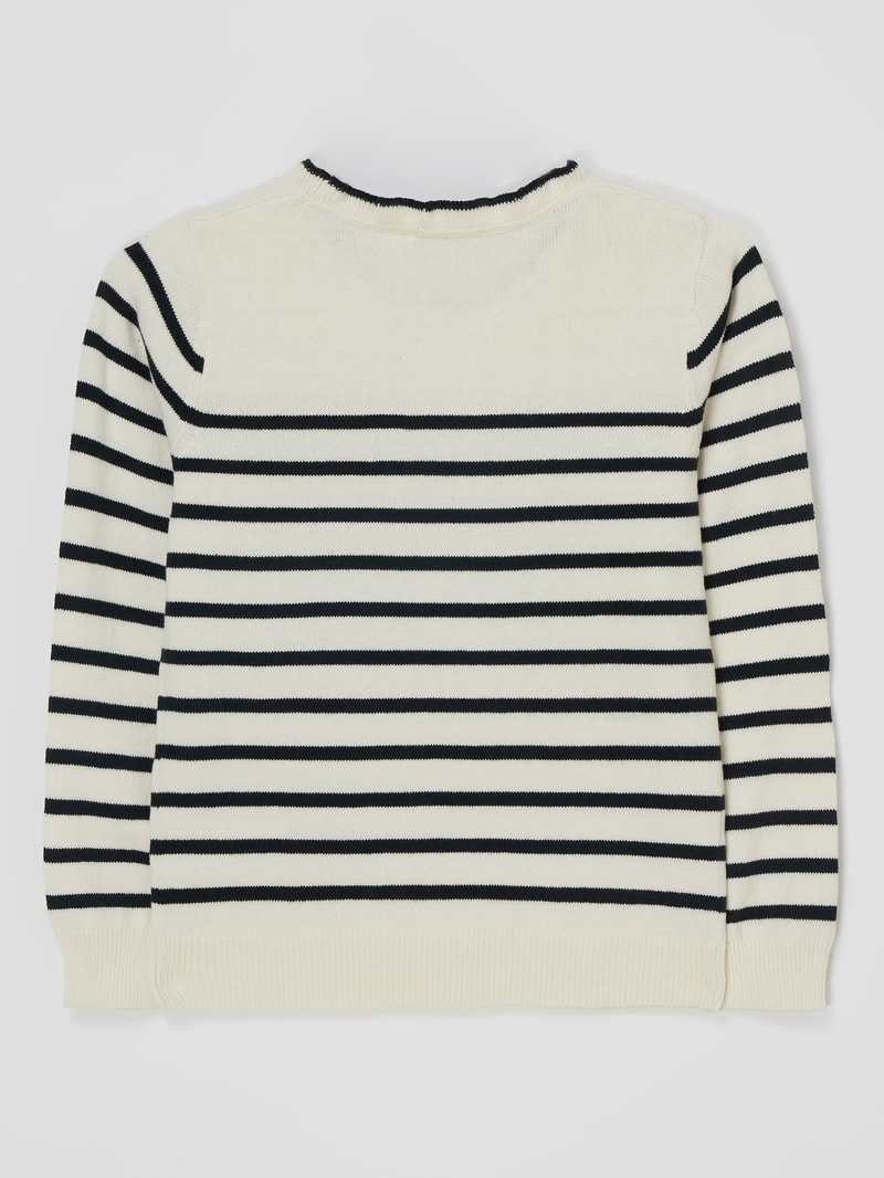 Pullover mit Rüschen in offwhite