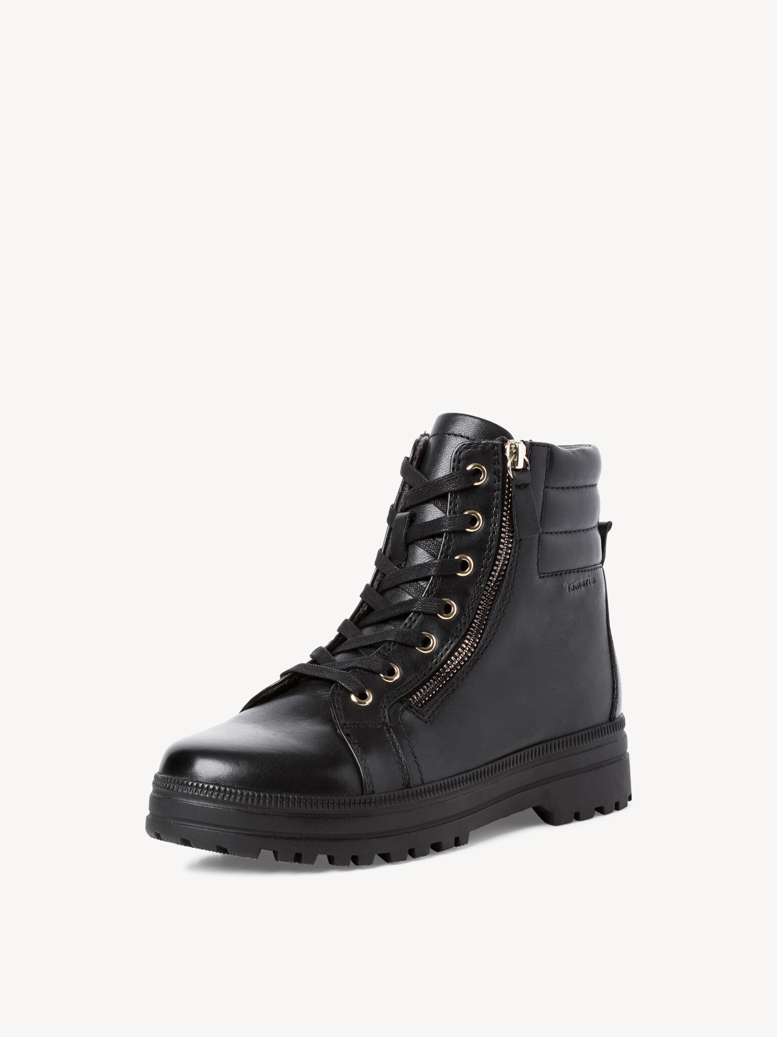 Bottine en cuir - noir