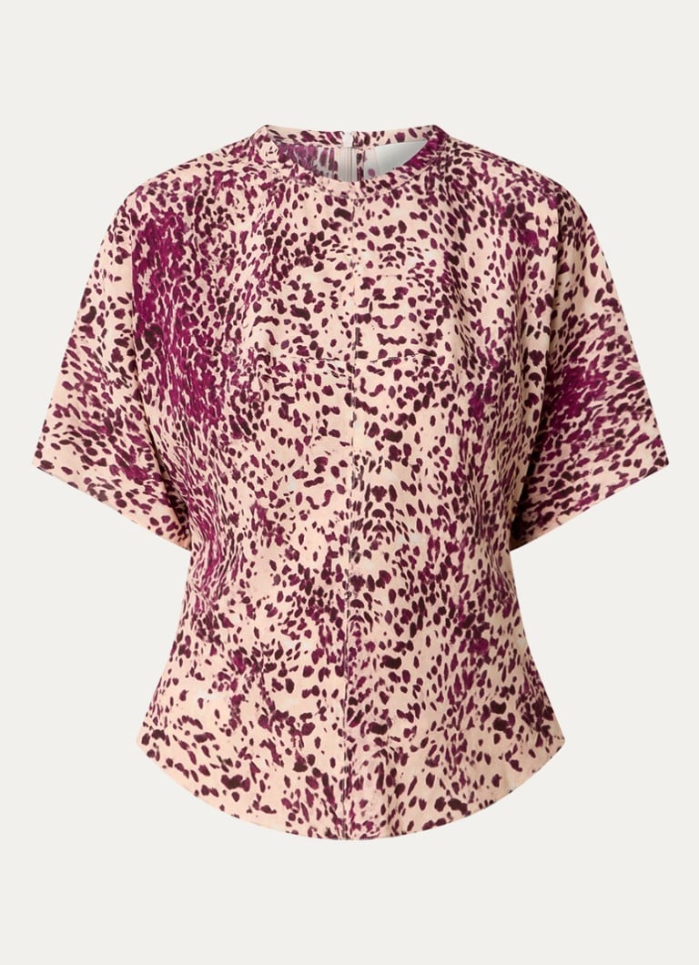 Isabel Marant  Karlita tuniek in zijdeblend met print