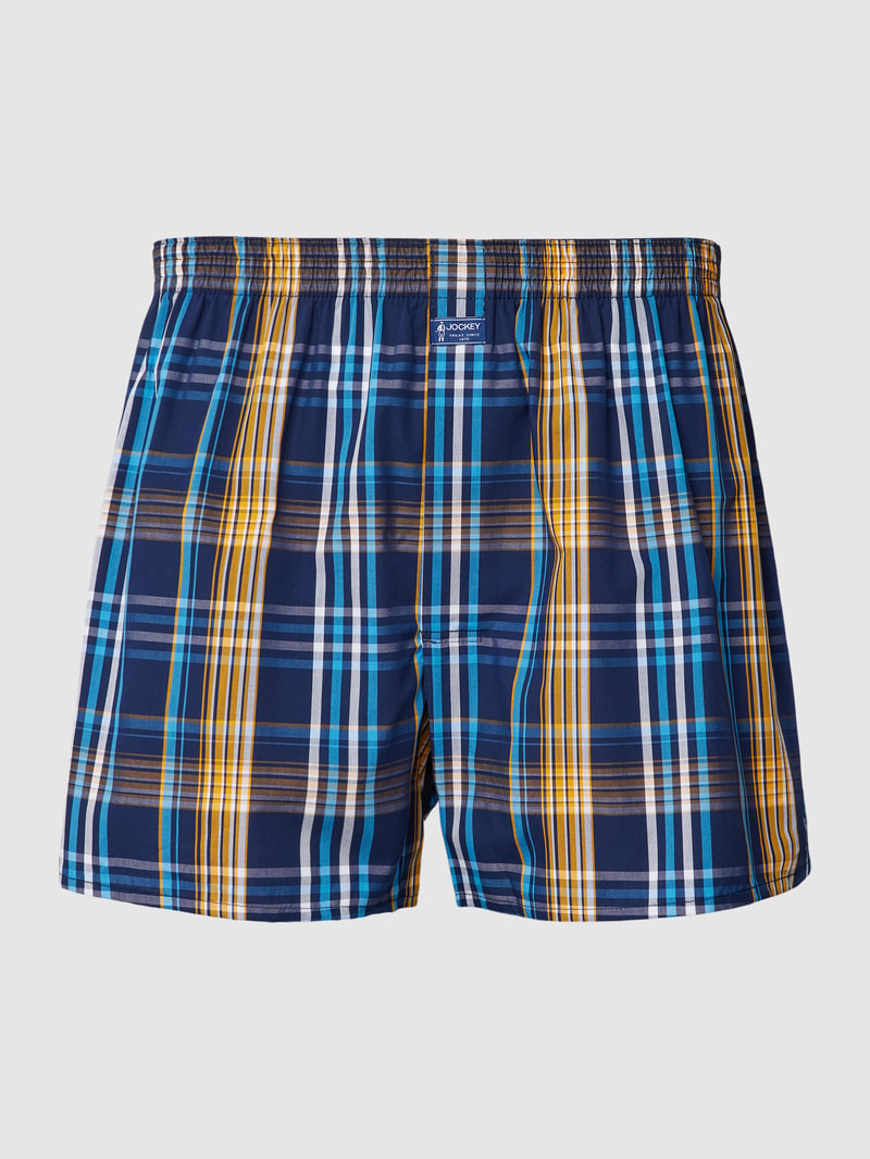 Boxershorts mit Tartan-Karo in dunkelblau