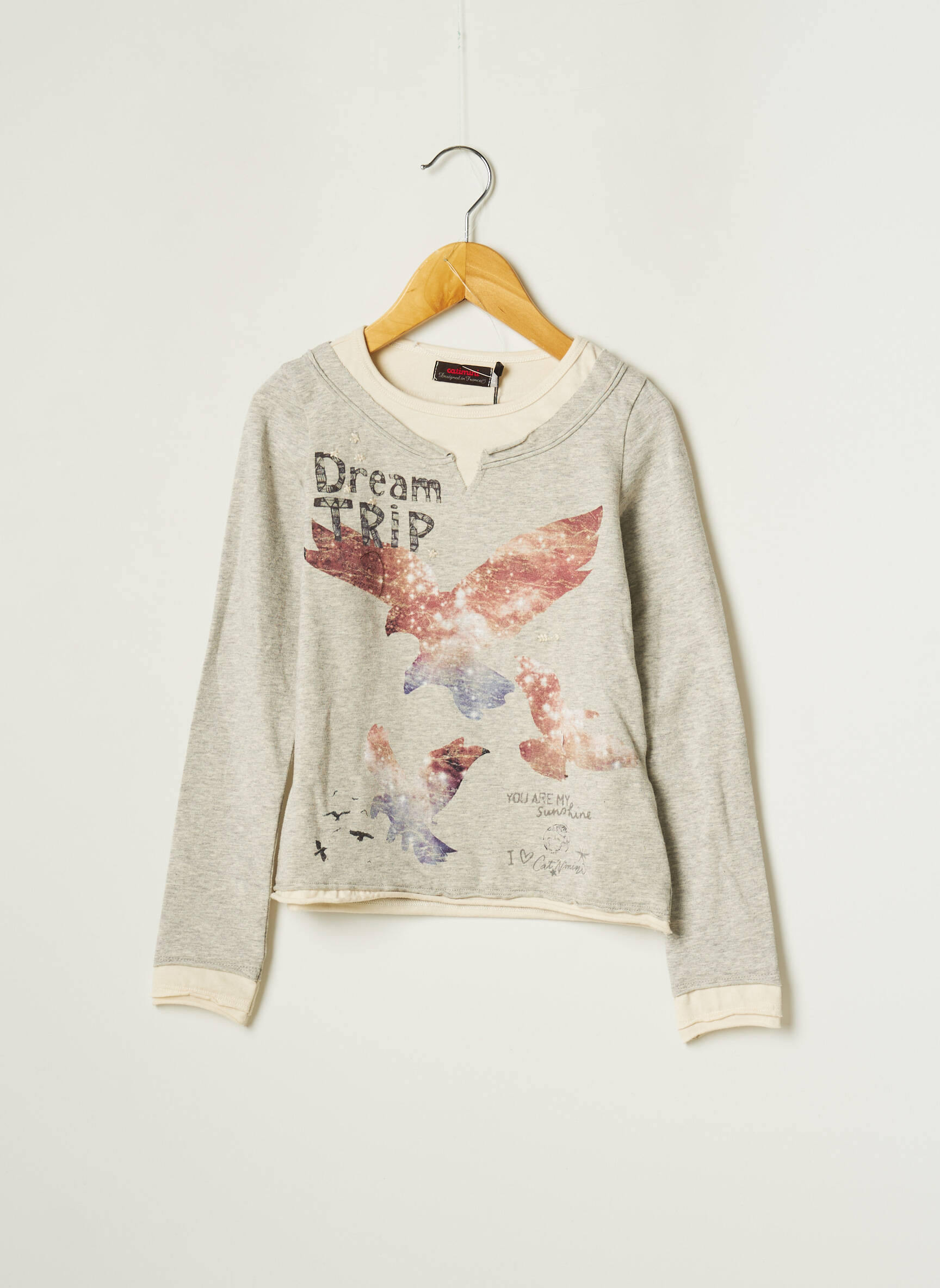 Catimini Tshirts Fille couleur gris