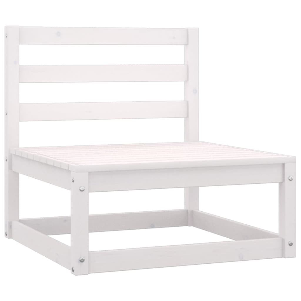 vidaXL Loungesofa 2-tlg. Garten-Lounge-Set mit Kissen Weiß Kiefer Massivholz, 1 Teile