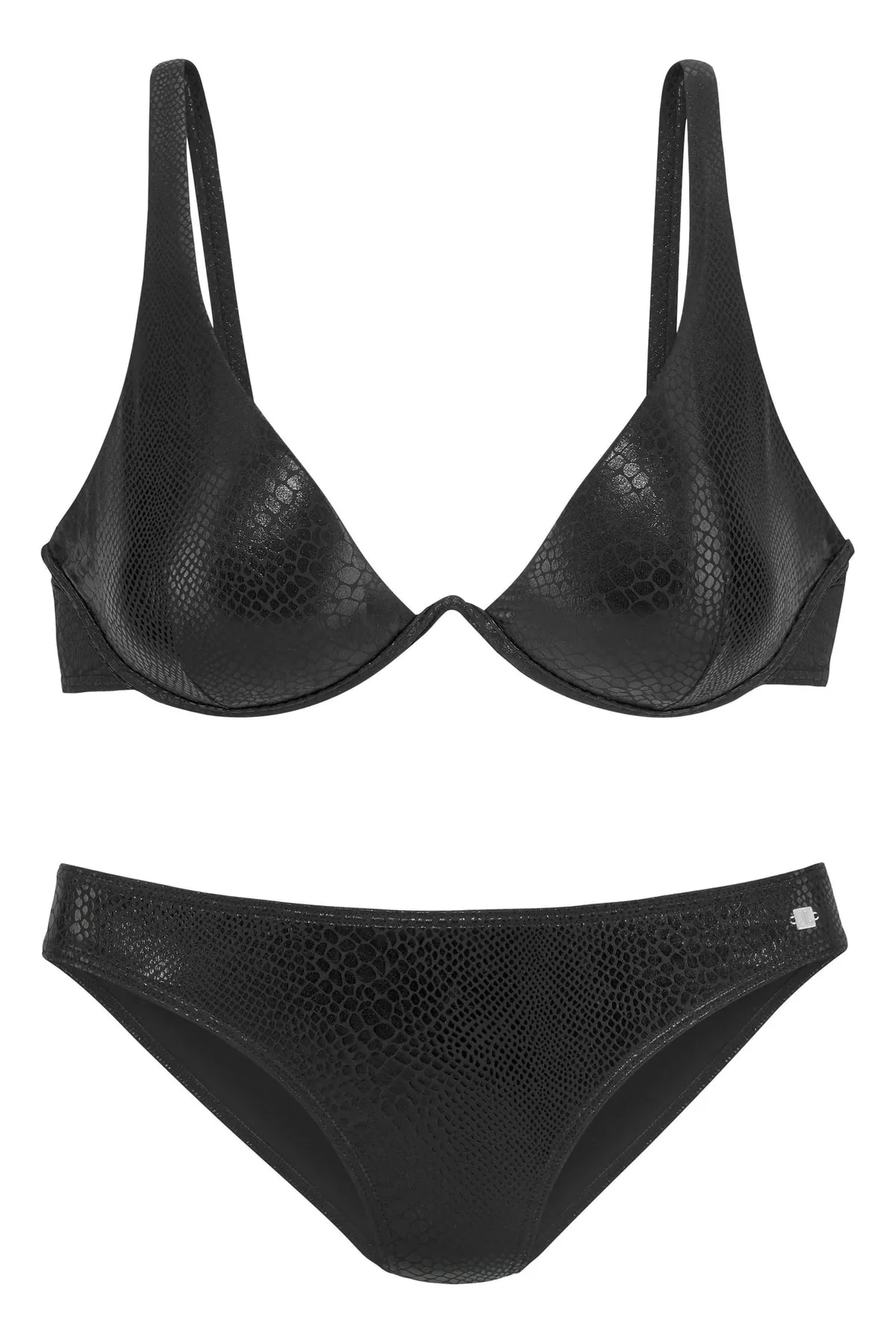 JETTE  Bikini-Set - Schwarz - Unifarben