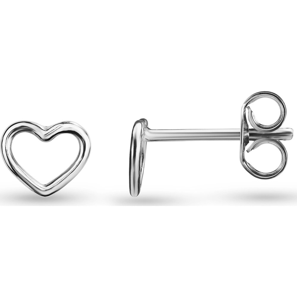 Valeria Boucles d'oreilles à fermoir à poussette 375 Or blanc Boucles d'oreilles