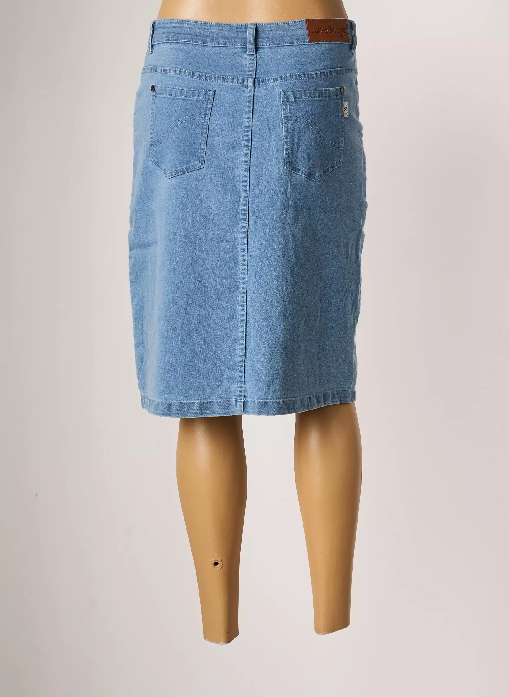 Agathe   Louise Jupes Mi Longues Femme couleur bleu